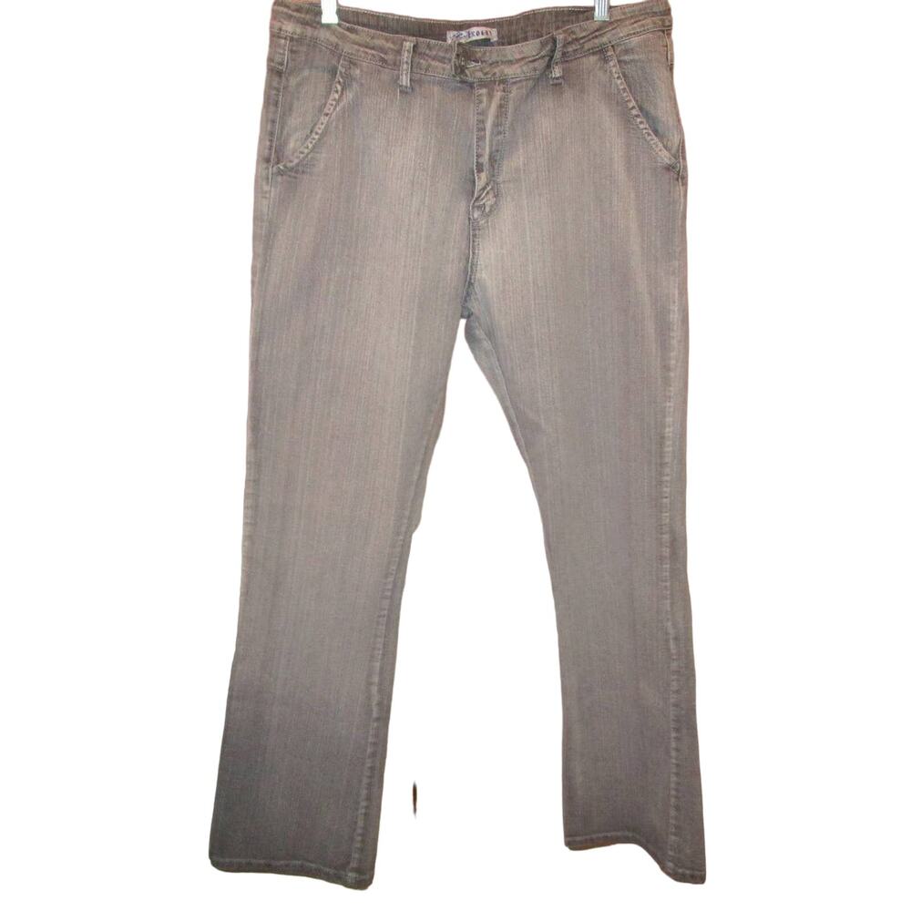 True Vtg EXOCET Chino Jeans Womens 20 Collection Gray Stretch TALL 80s 90s Urban